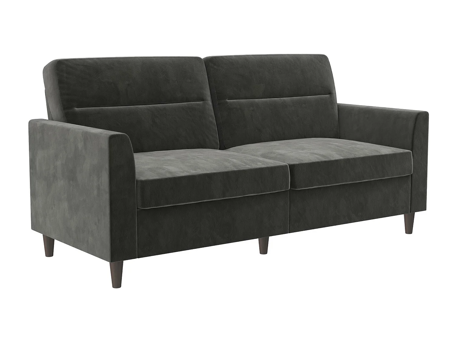 Sofá 3 plazas en terciopelo gris luxe