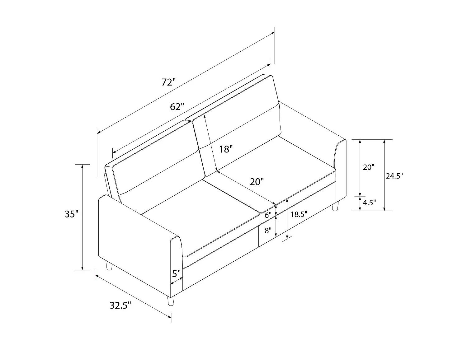 Sofá 3 plazas en terciopelo gris luxe