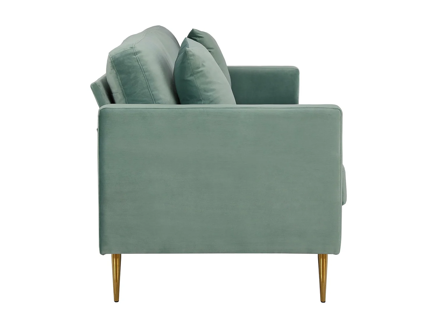 Highland | Canapé 3 places avec coussins en velours vert