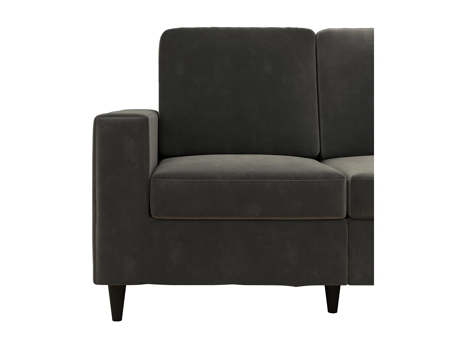 Cooper | Canapé 2 places en velours gris