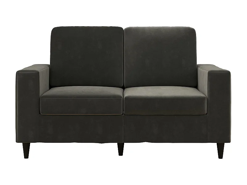 Cooper | Canapé 2 places en velours gris