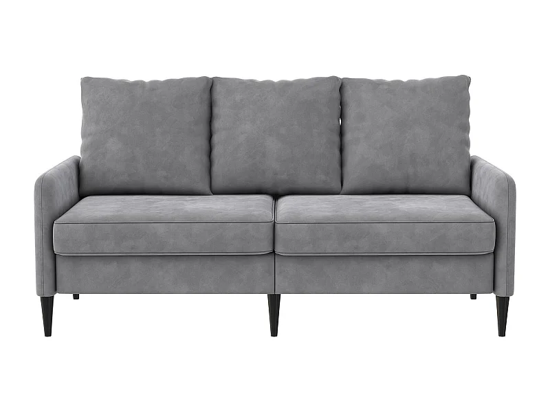 Sofá 3 plazas en terciopelo gris claro