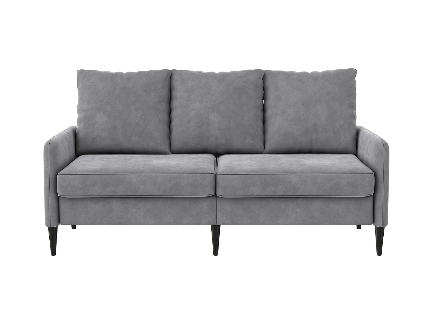 Corah | Canapé 3 places en velours gris clair