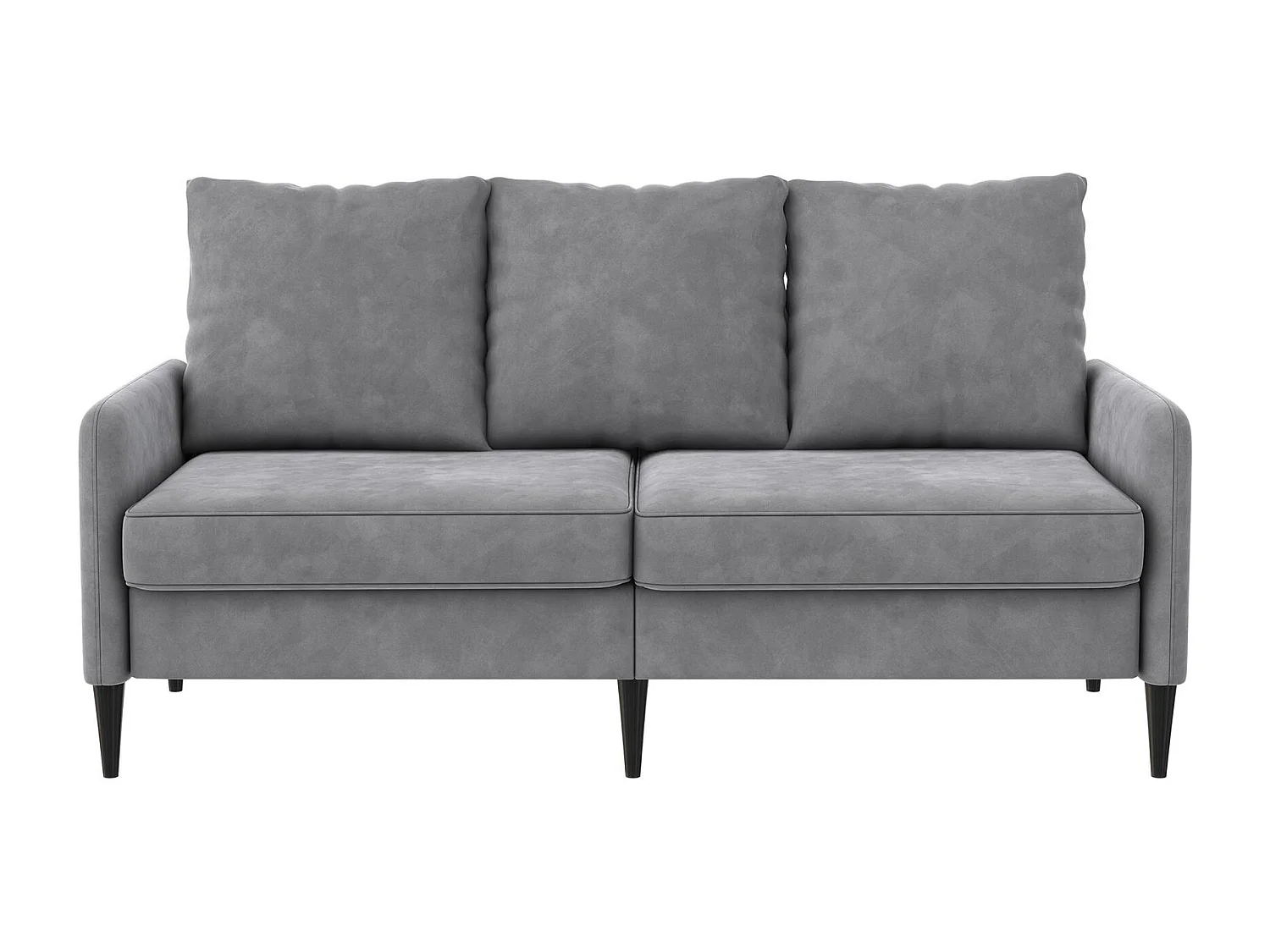 Corah | Canapé 3 places en velours gris clair