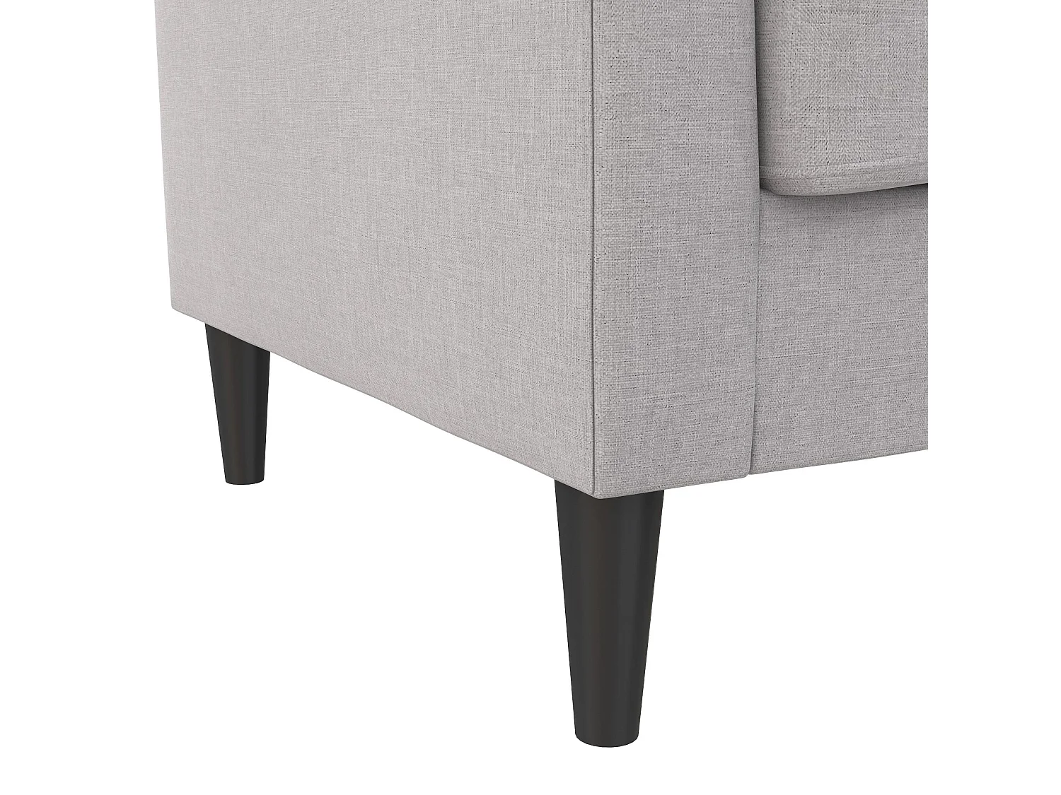 Sofa 3 Sitze in Leinen hellgrau