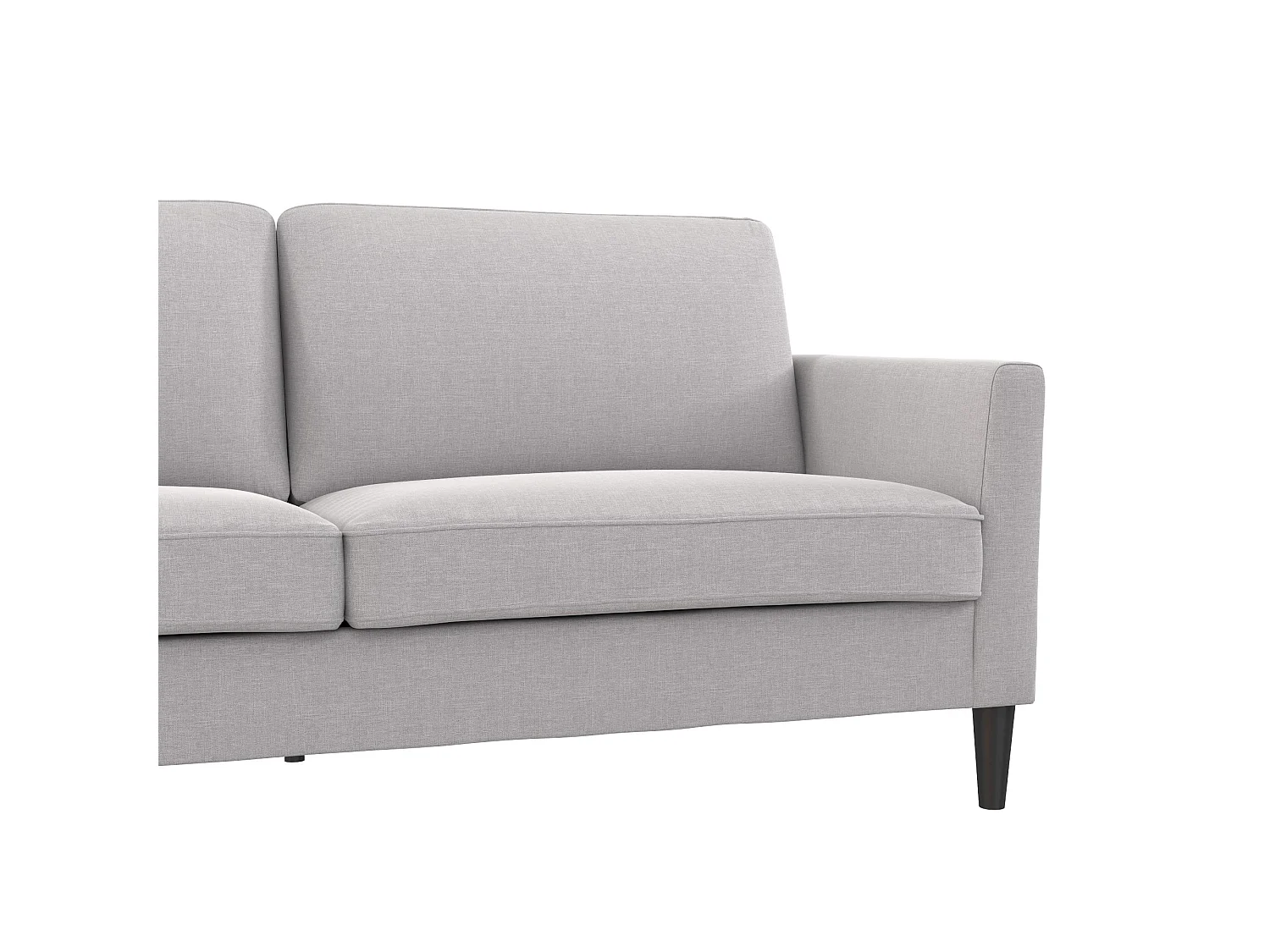 Sofa 3 Sitze in Leinen hellgrau