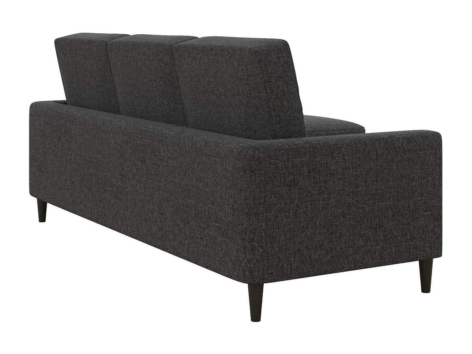 Divano 3 posti con chaise long in lino grigio