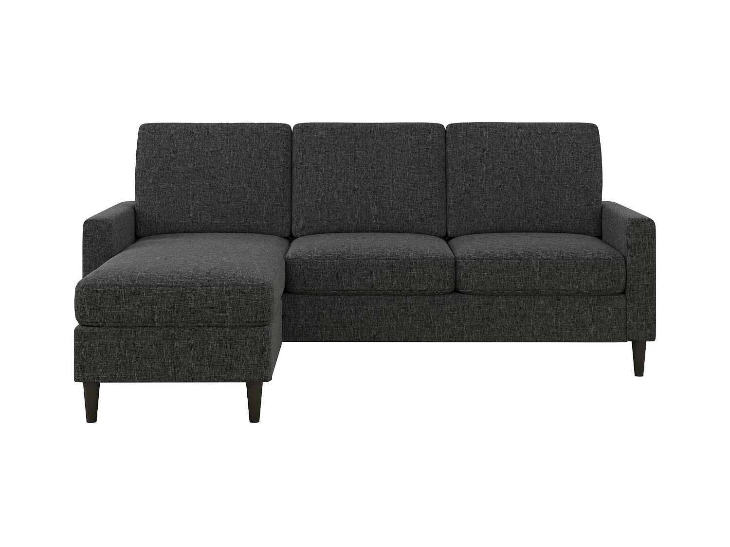 Kaci | Canapé 3 places avec méridienne en tissu gris