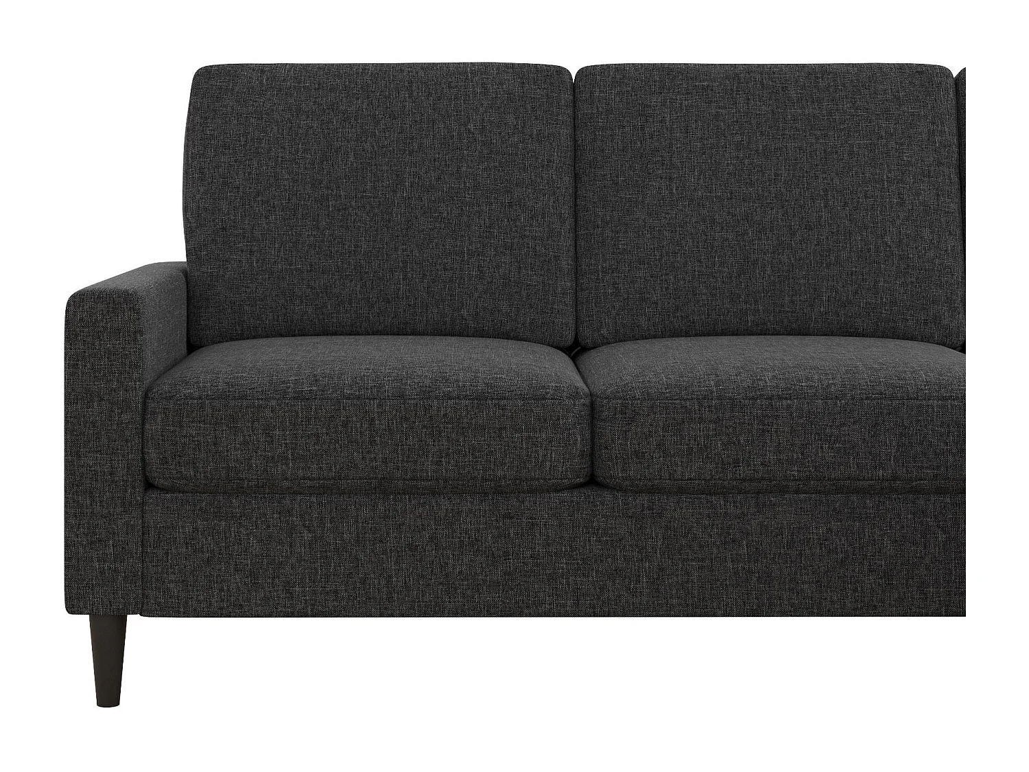 Kaci | Canapé 3 places avec méridienne en tissu gris