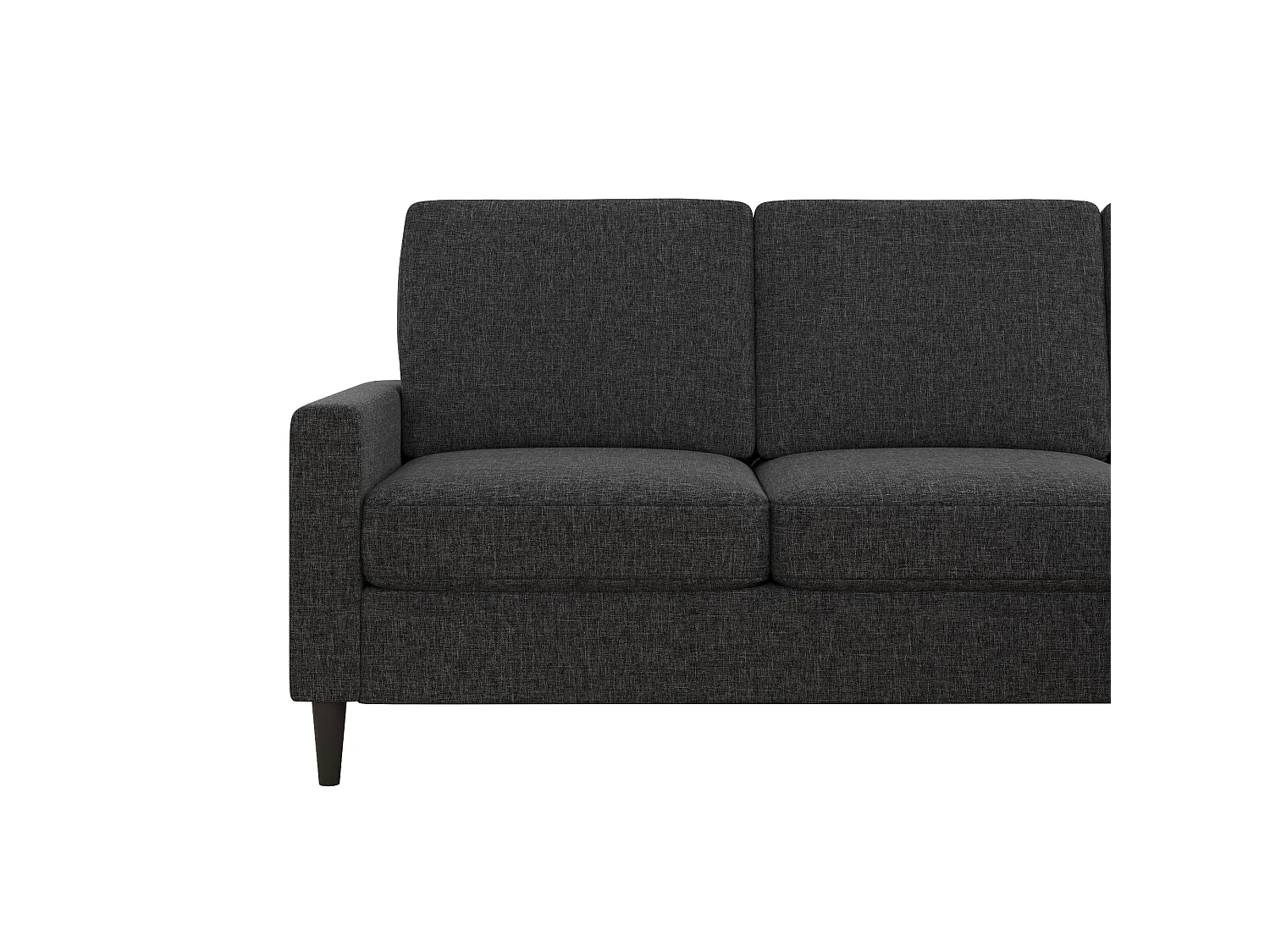 Kaci | Canapé 3 places avec méridienne en tissu gris