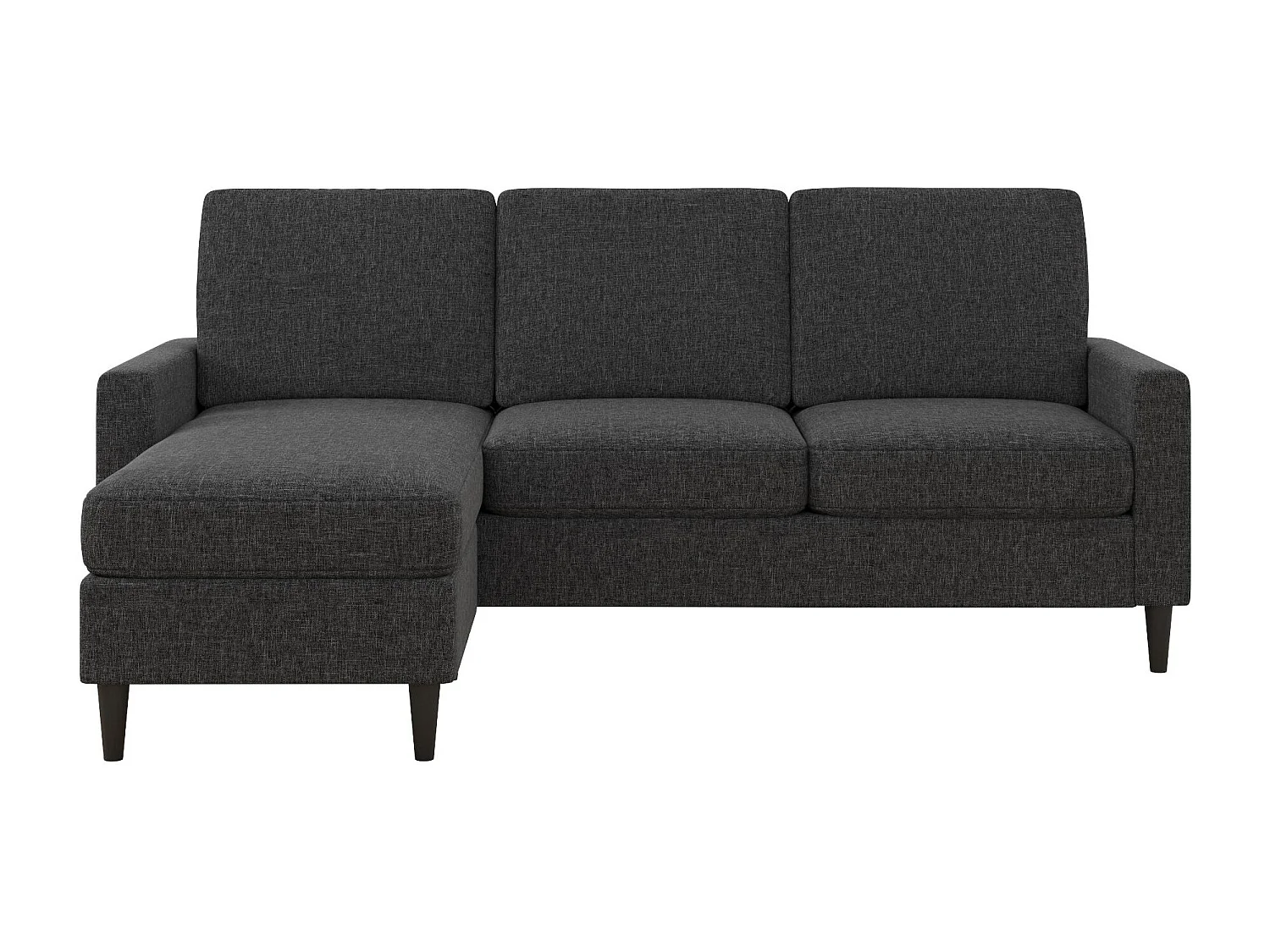 Kaci | Canapé 3 places avec méridienne en tissu gris