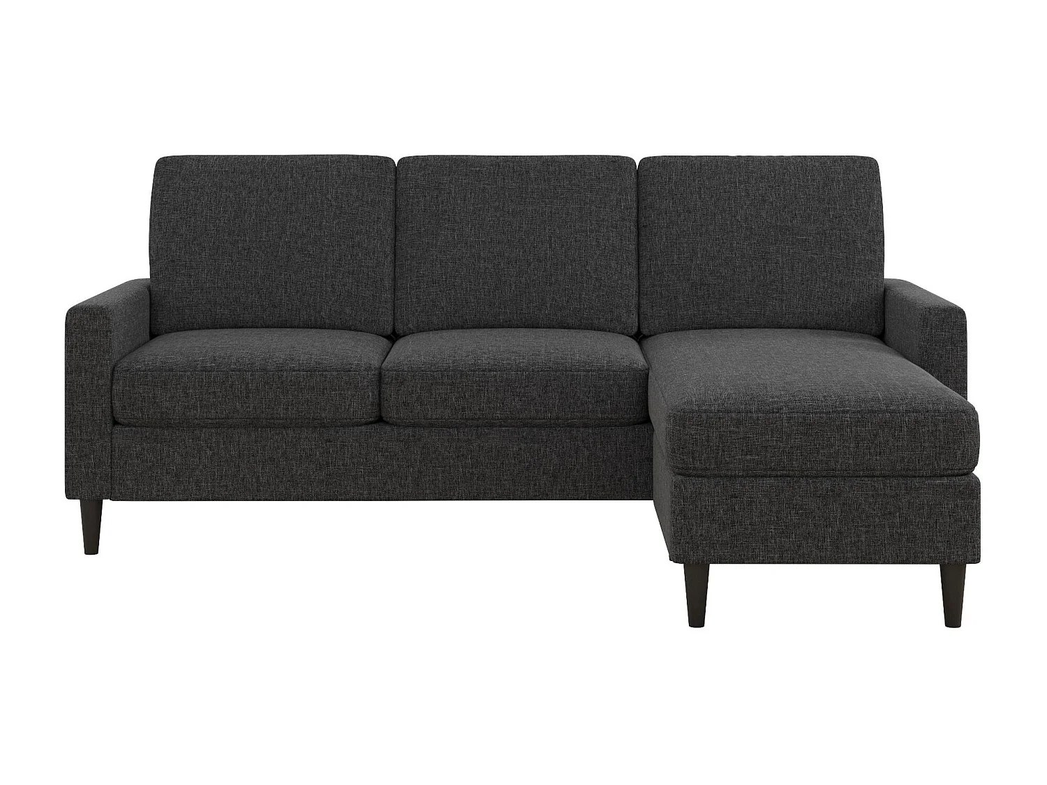 Kaci | Canapé 3 places avec méridienne en tissu gris