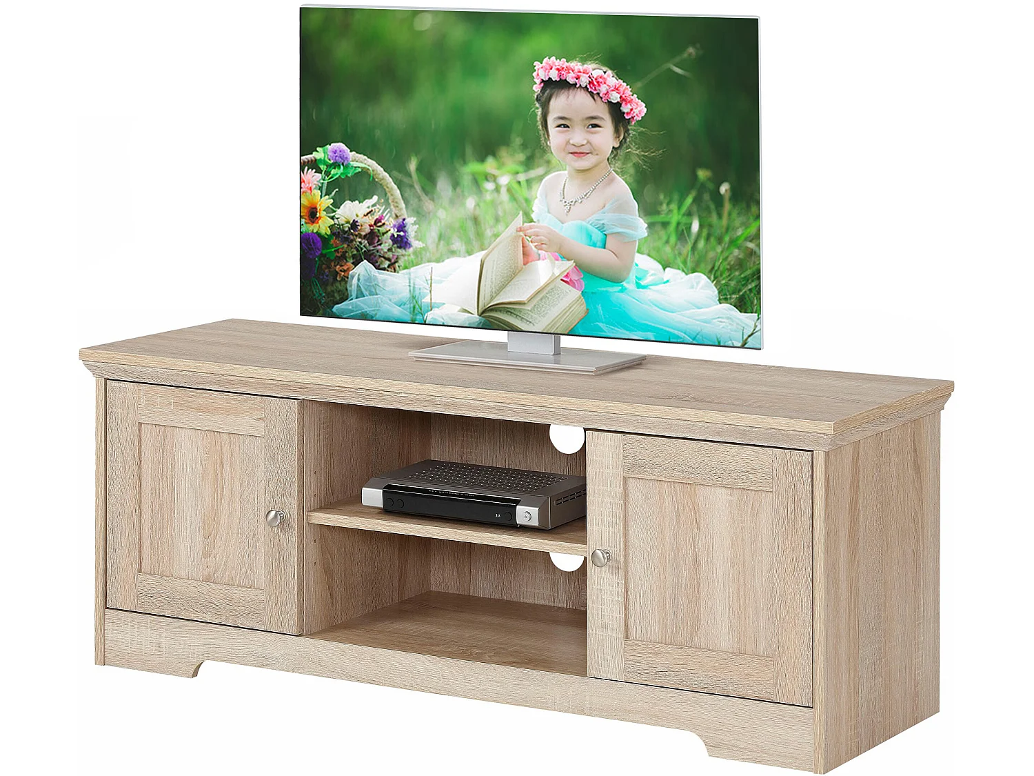 Nanna | Lowboard avec 2 portes en bois de chêne