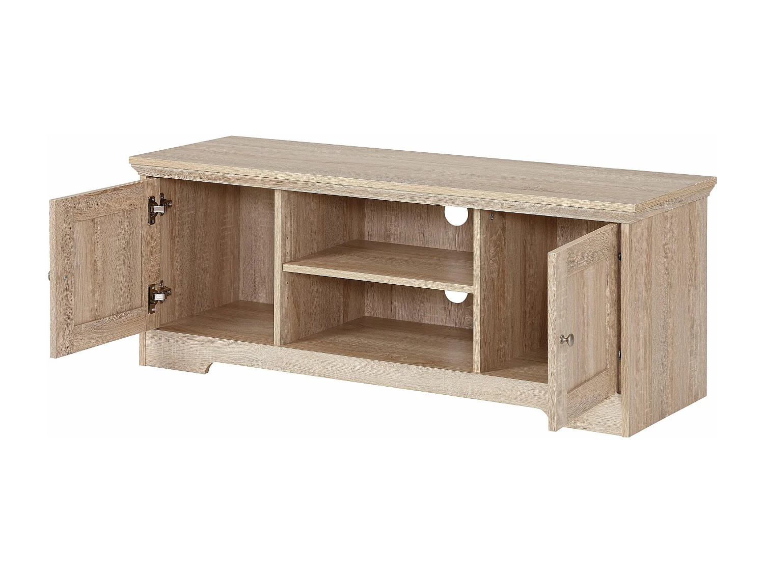 Armário de bar em vidro e painel de partículas laminadas de carvalho preto