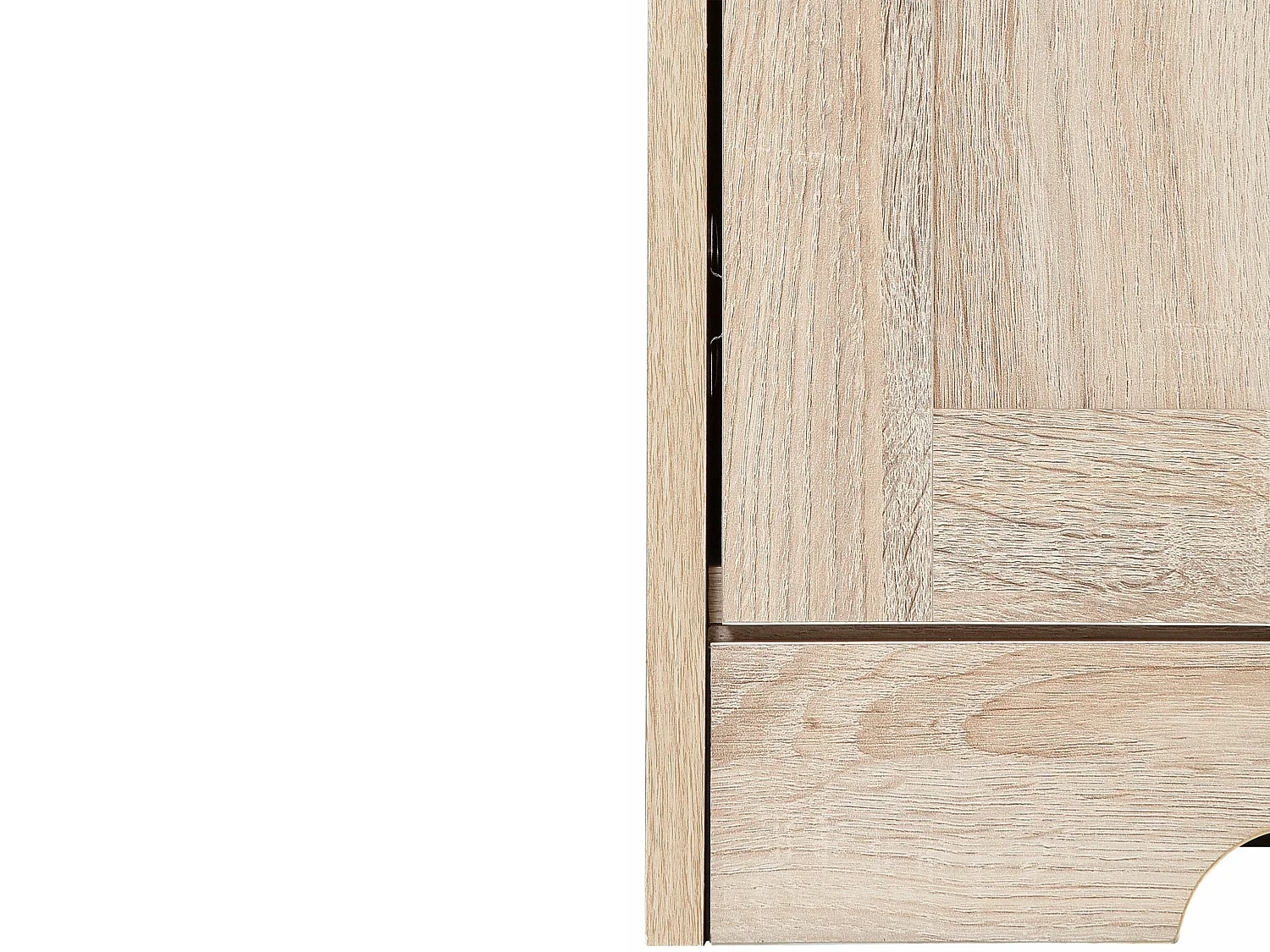 Armário de bar em vidro e painel de partículas laminadas de carvalho preto