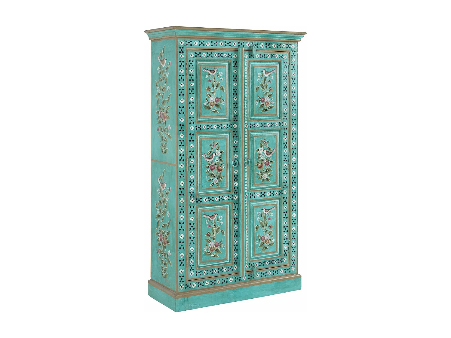 Prem | Armoire 2 portes en bois de manguier vert