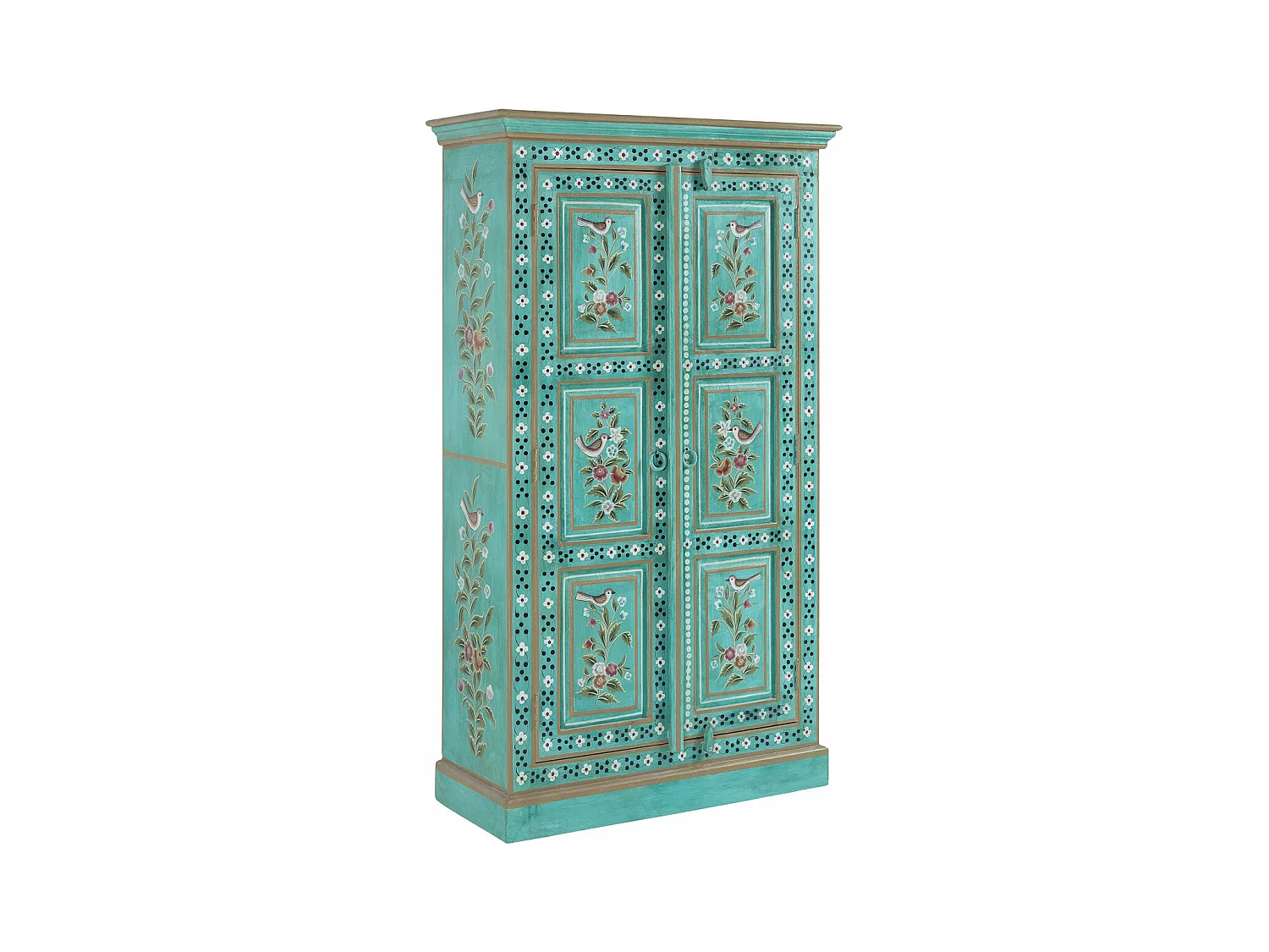 Prem | Armoire 2 portes en bois de manguier vert