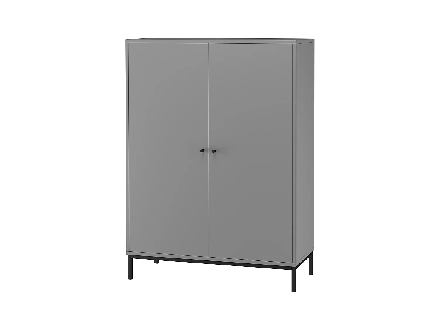 Celine | Buffet haut 2 portes en panneaux de particules gris