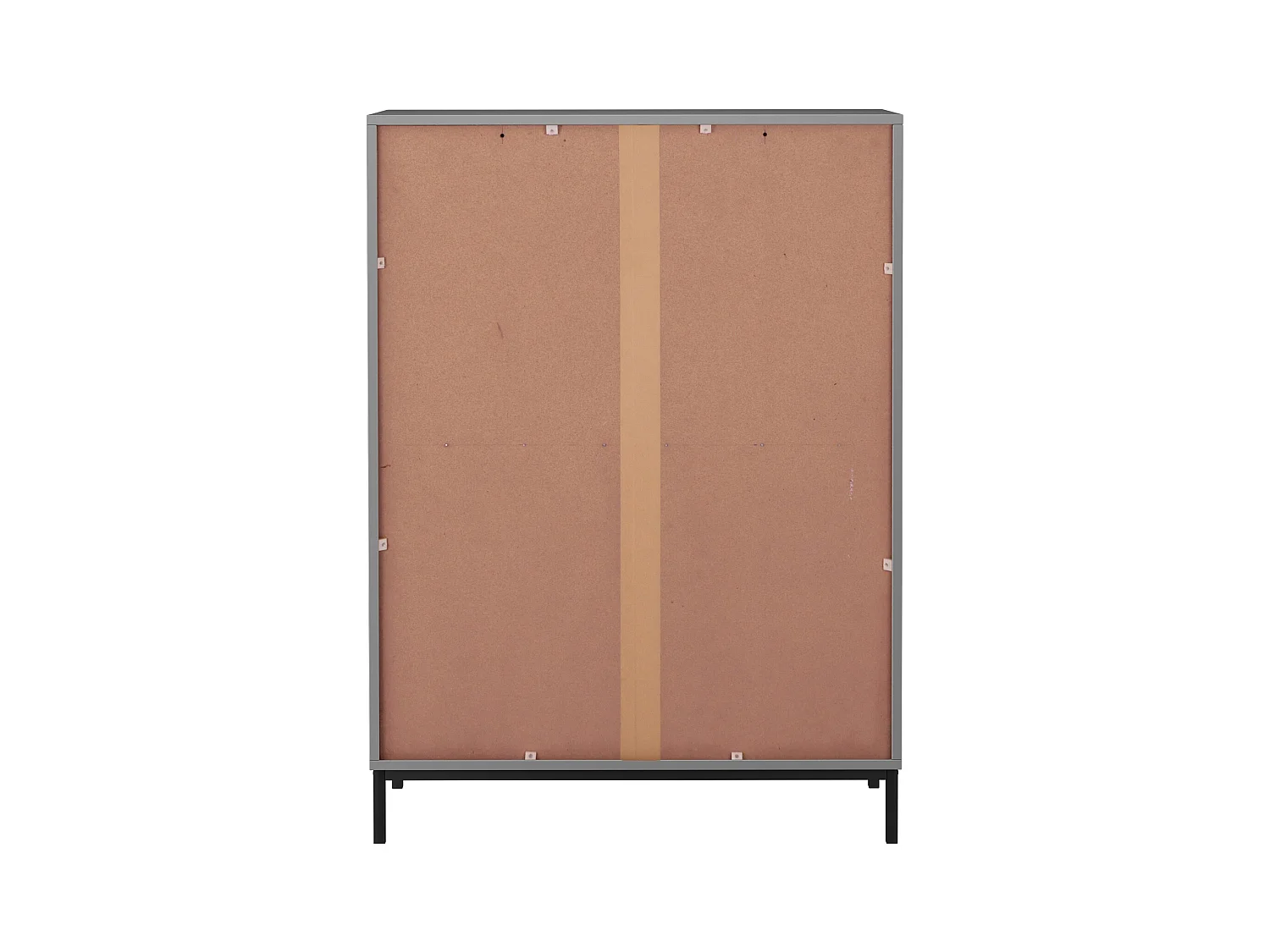 Highboard mit 2 Türen in Spanplatte grau