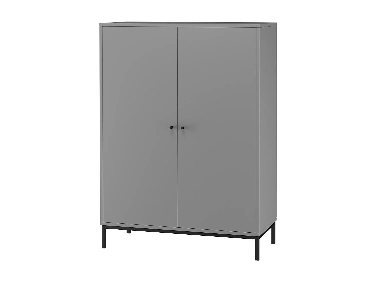 Celine | Buffet haut 2 portes en panneaux de particules gris