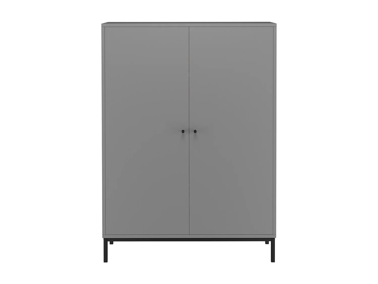 Celine | Buffet haut 2 portes en panneaux de particules gris