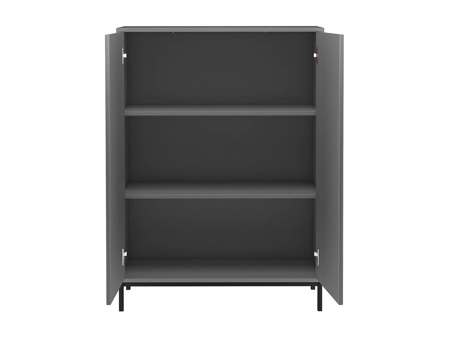 Celine | Buffet haut 2 portes en panneaux de particules gris