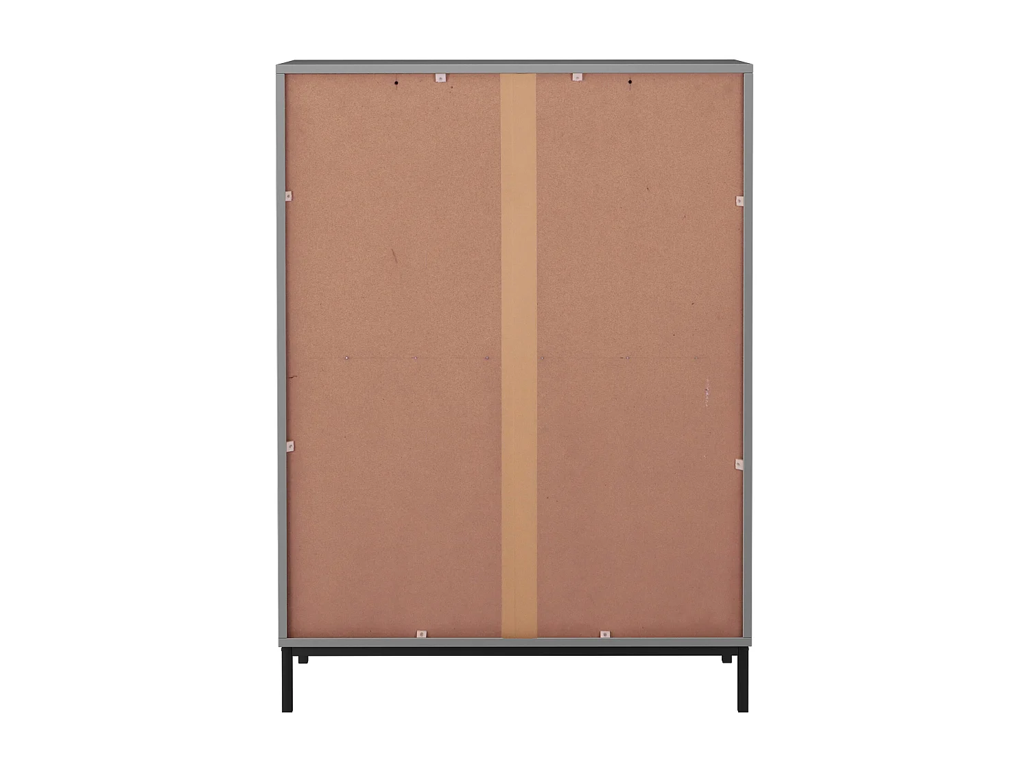 Celine | Buffet haut 2 portes en panneaux de particules gris