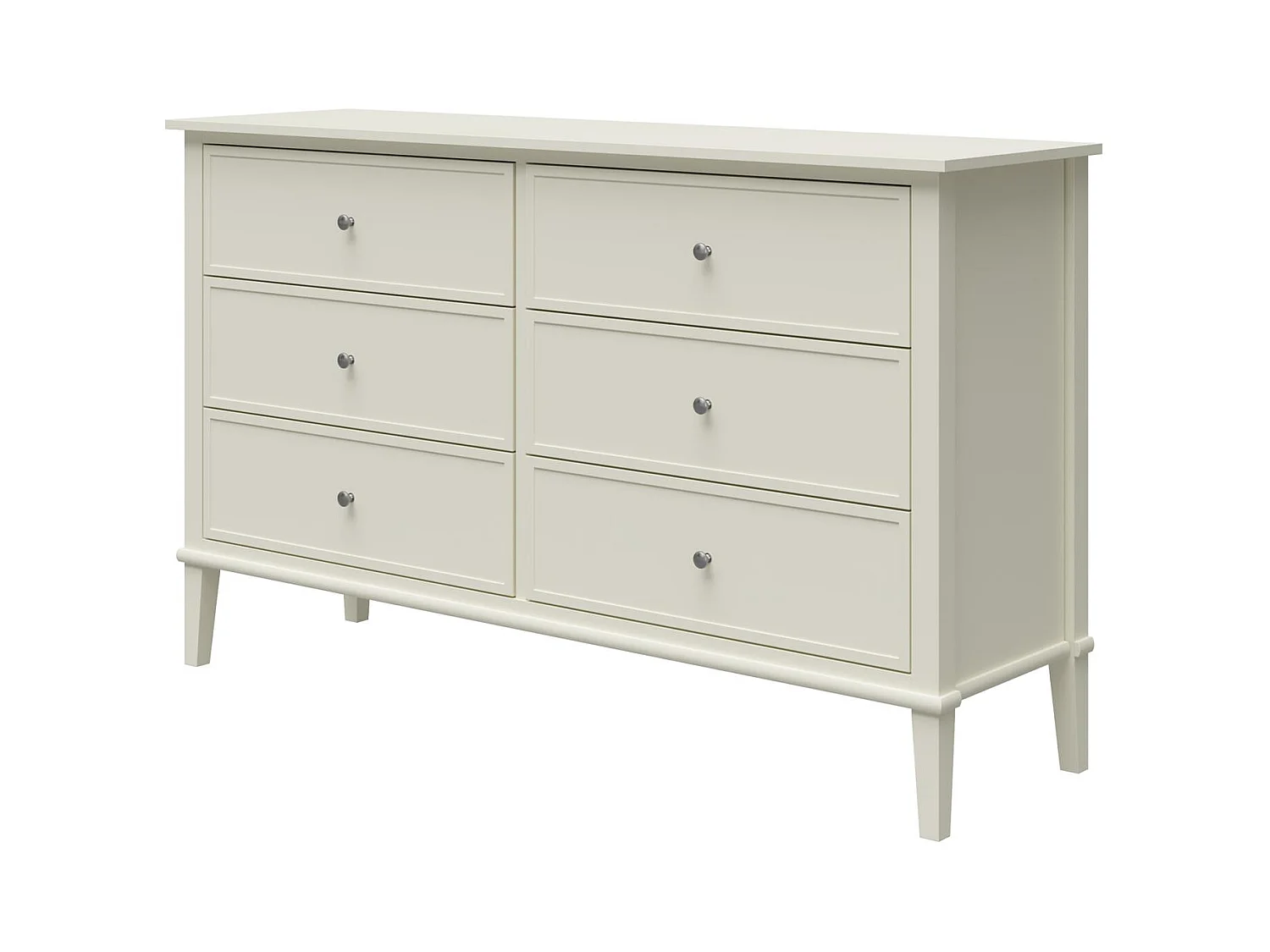 Cómoda con 6 cajones en MDF blanco