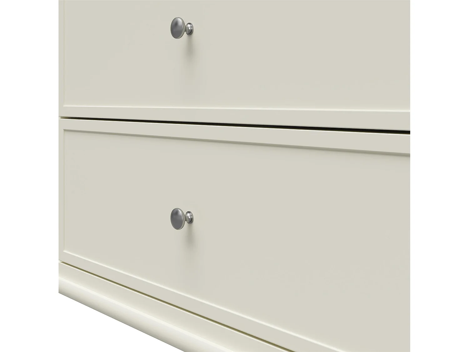 Franklin | Commode à 6 tiroirs en MDF blanc