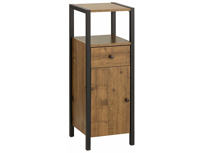 Armoire Murale En Acier Noir 50x33x35cm - 1 Porte, étagère Réglable, Rangement Salon, Bureau, Entrée - 2