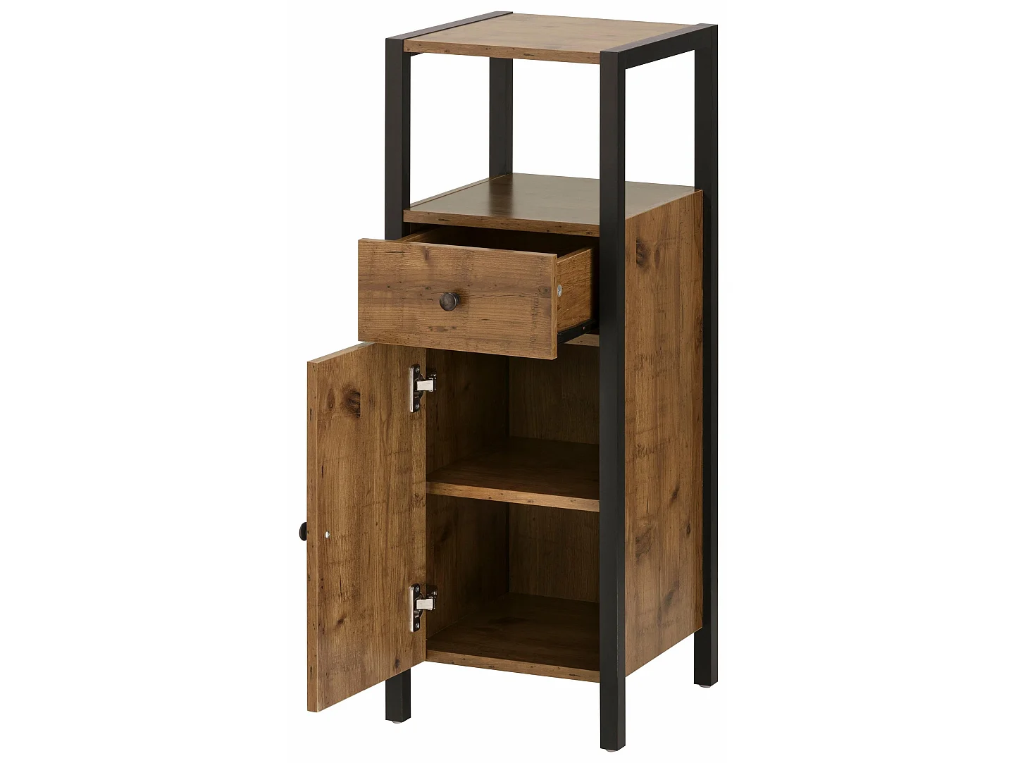 Chris | Armoire avec 1 porte et 1 tiroir en bois de chêne parcific