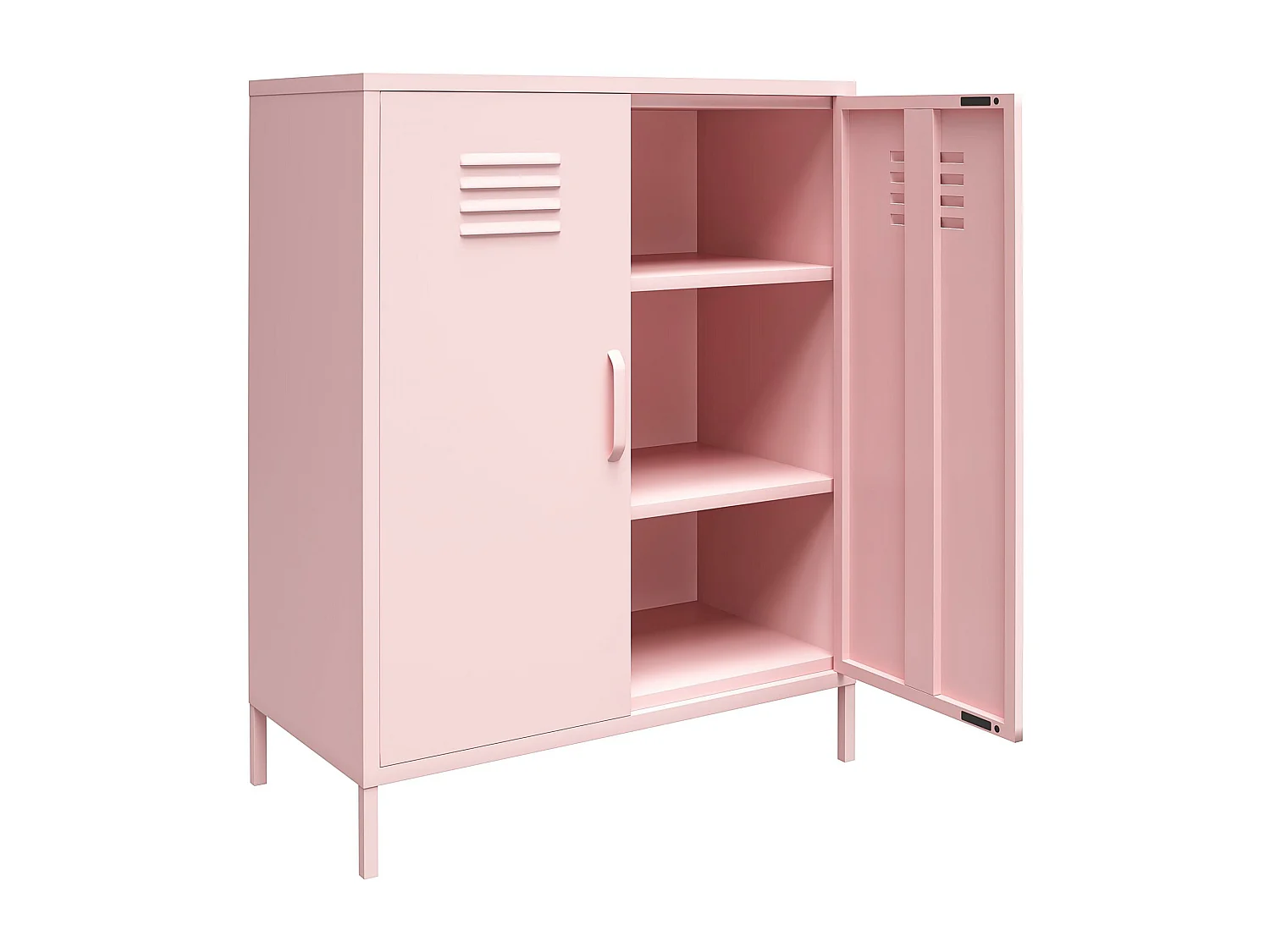 Cache | Armoire 2 portes en métal rose timide