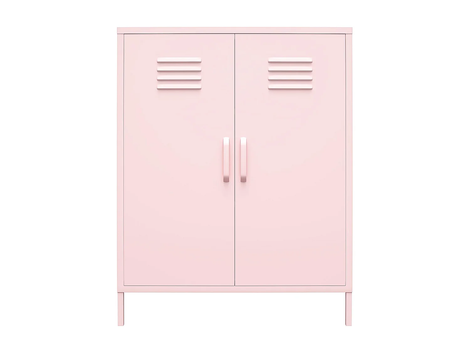 Cache | Armoire 2 portes en métal rose timide