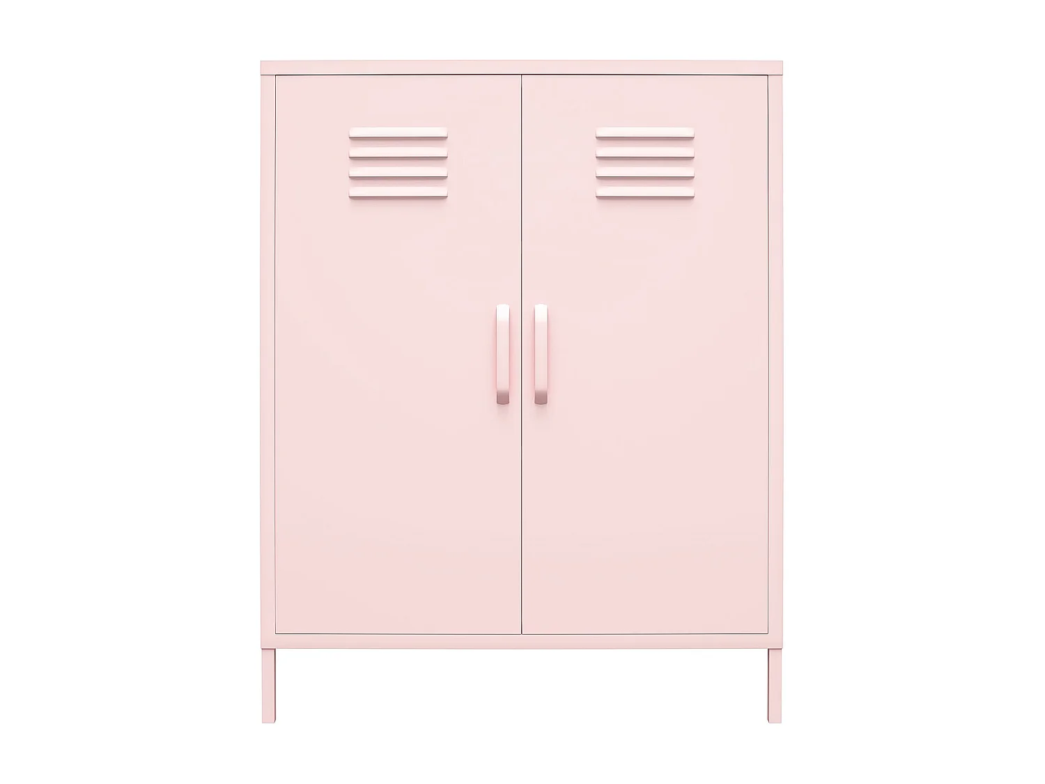 Cache | Armoire 2 portes en métal rose timide