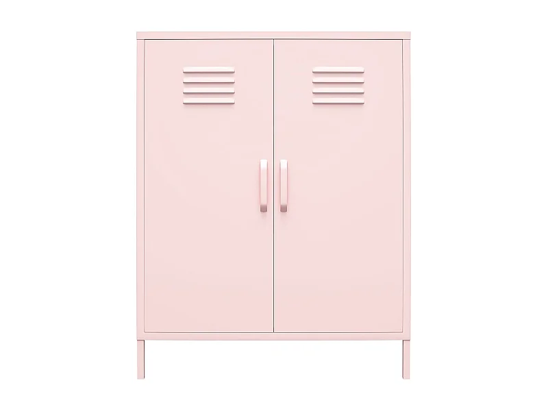 Cache | Armoire 2 portes en métal rose timide