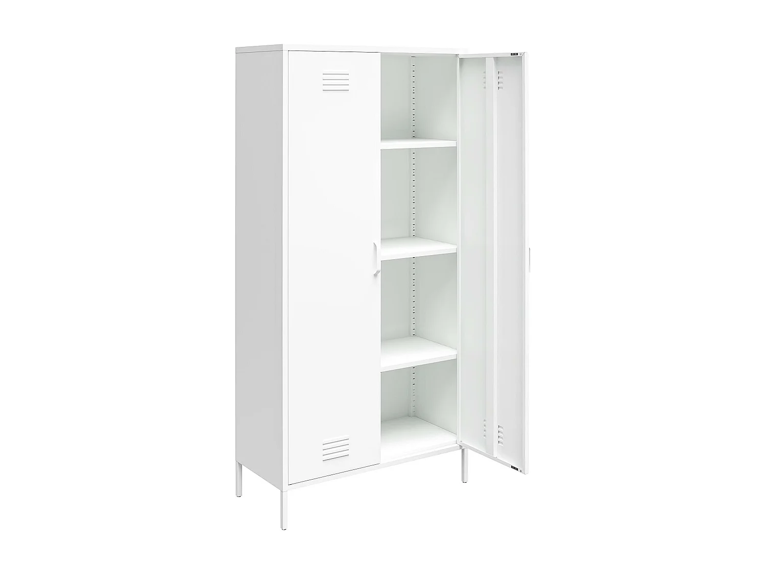 Mobile a 2 ante in metallo bianco