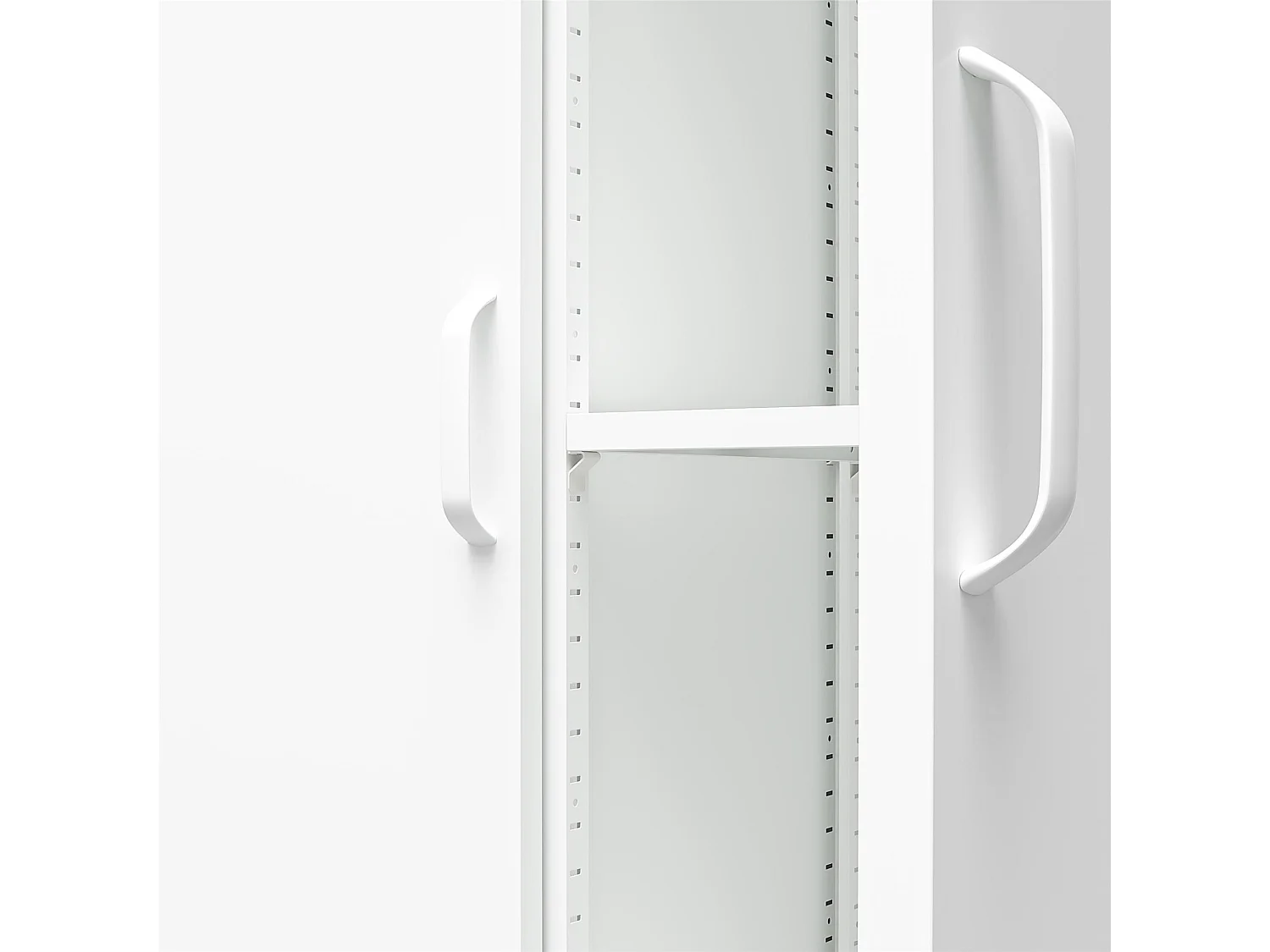 Mobile a 2 ante in metallo bianco