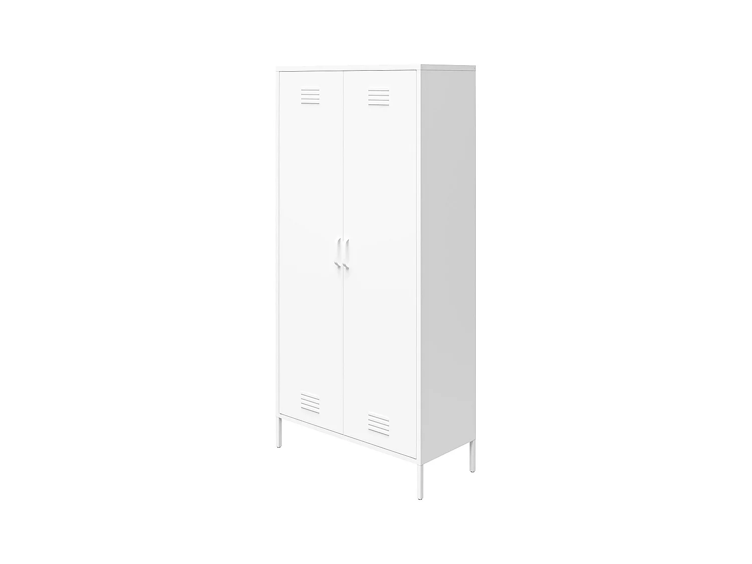 Mission District | Armoire à 2 portes en métal blanc