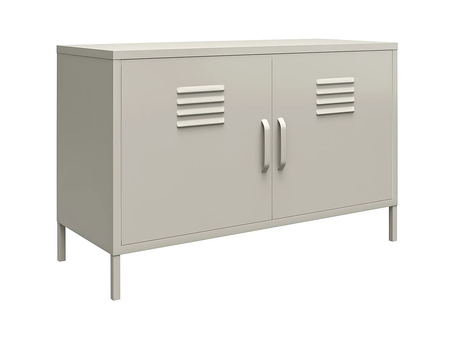 Bradford | Armário com 2 Portas em Metal Taupe