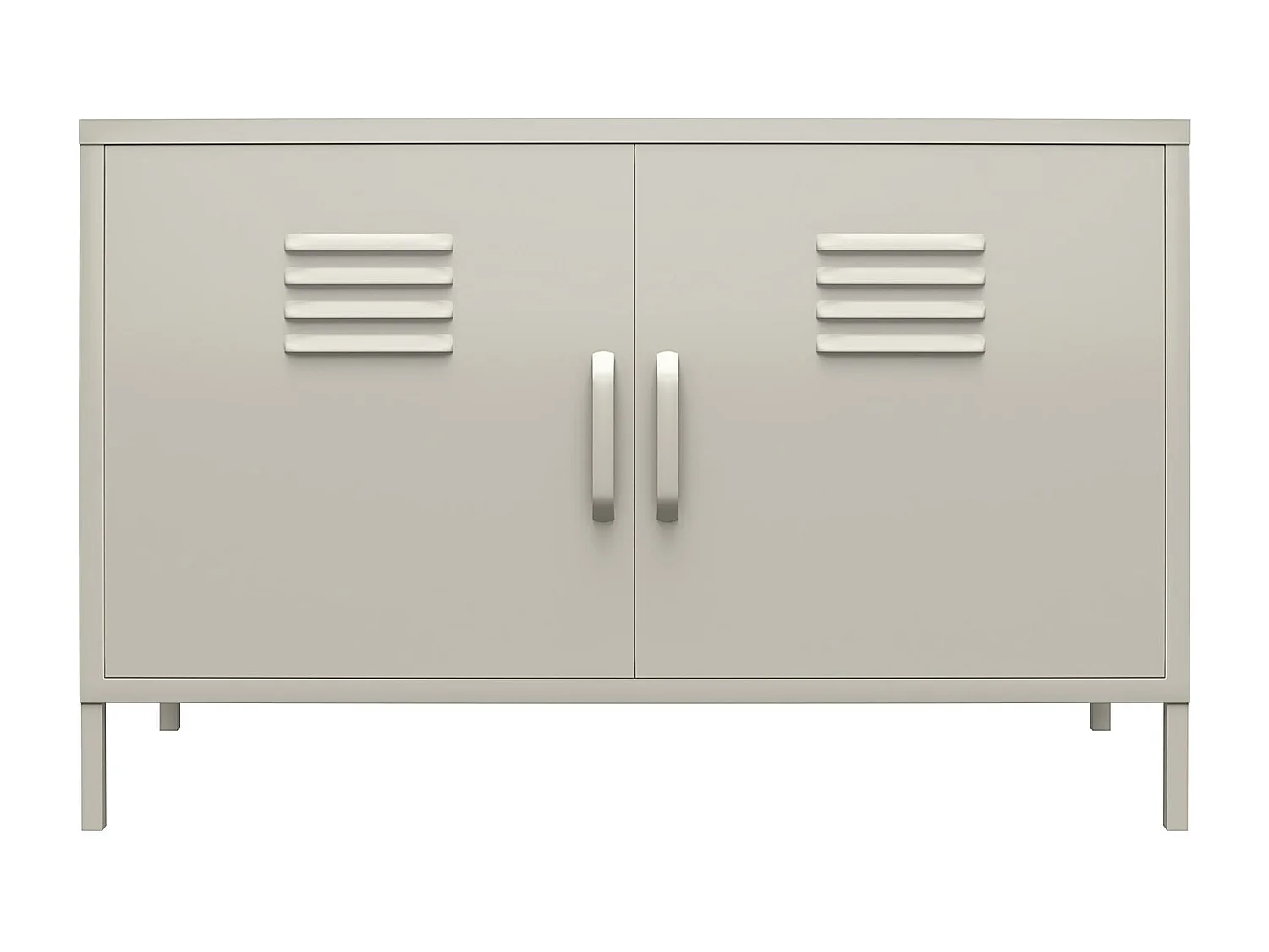 Bradford | Armário com 2 Portas em Metal Taupe