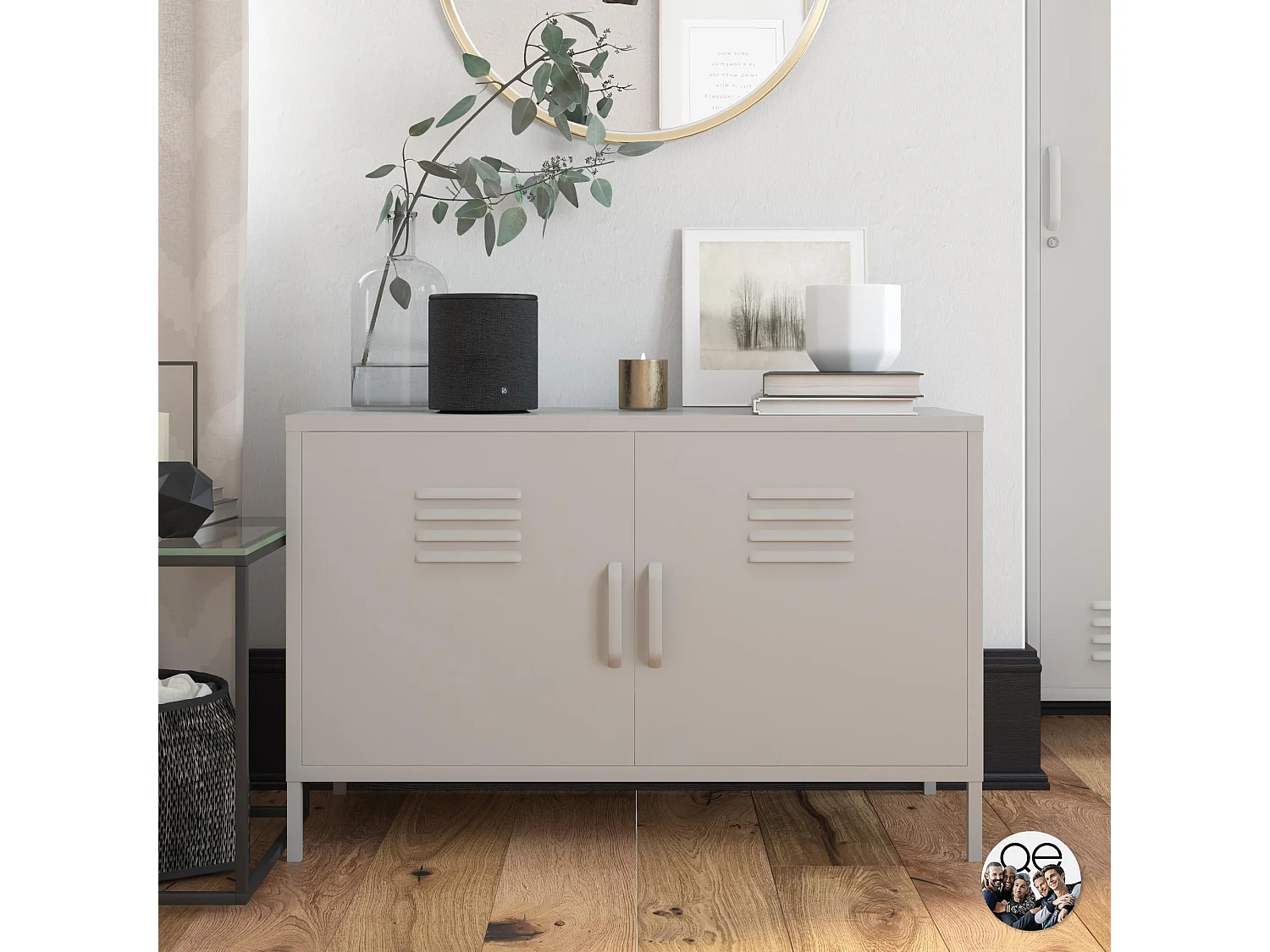 Bradford | Armoire 2 portes en métal taupe