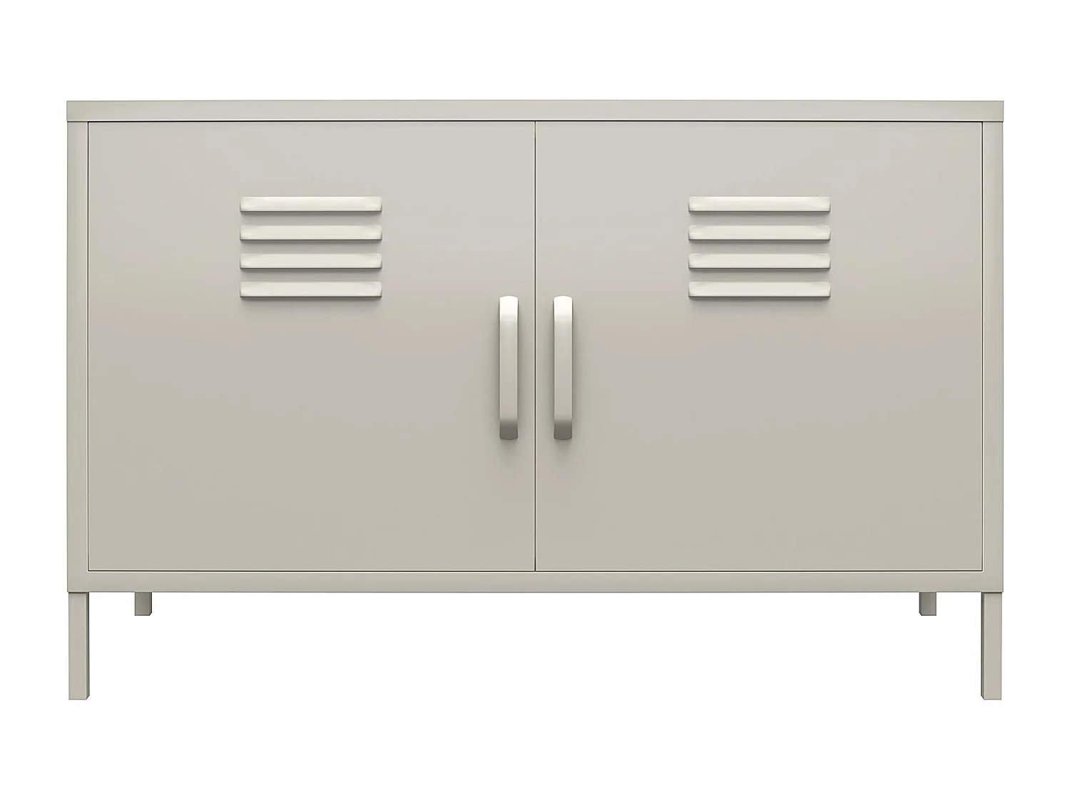 Bradford | Armoire 2 portes en métal taupe