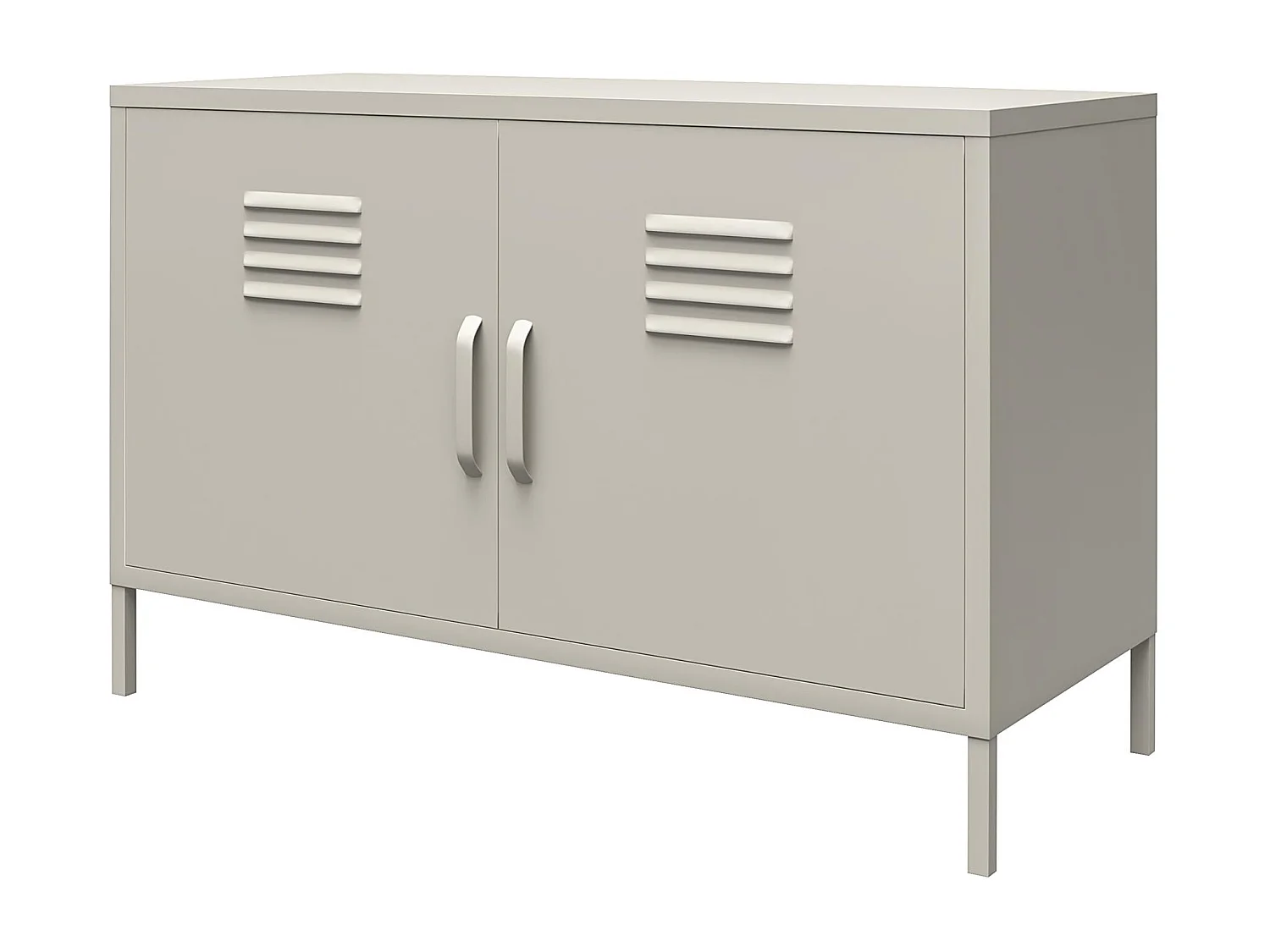 Bradford | Armoire 2 portes en métal taupe