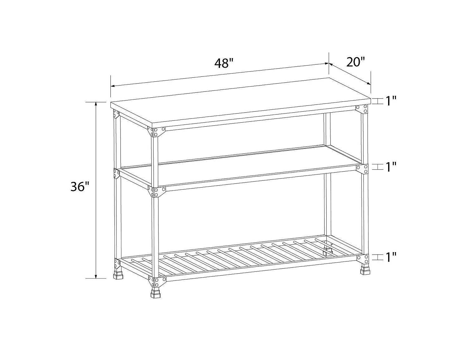 Cassy | Îlot multifonc. avec 2 étagères en placage de bois de chêne rustique