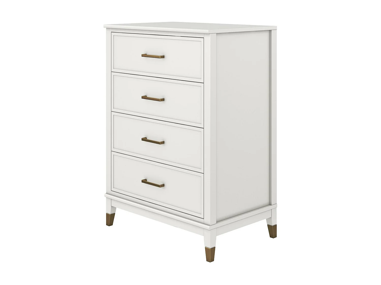 Westerleigh | Commode à 4 tiroirs en MDF blanc