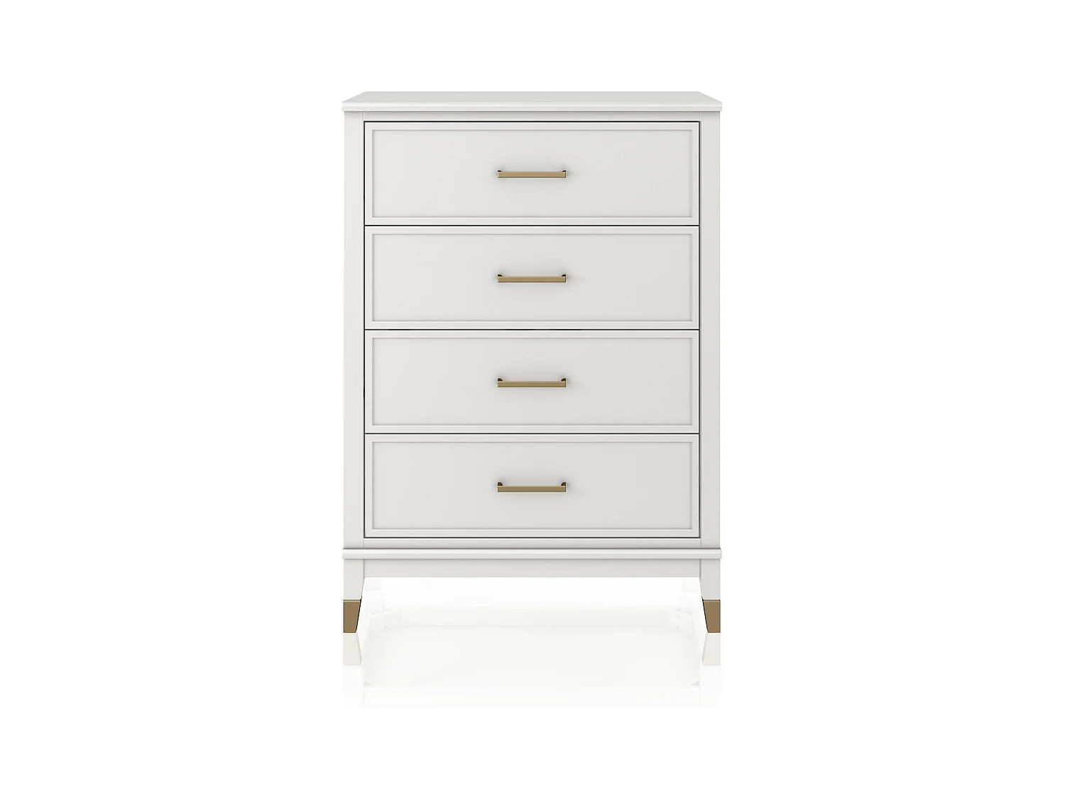 Westerleigh | Commode à 4 tiroirs en MDF blanc