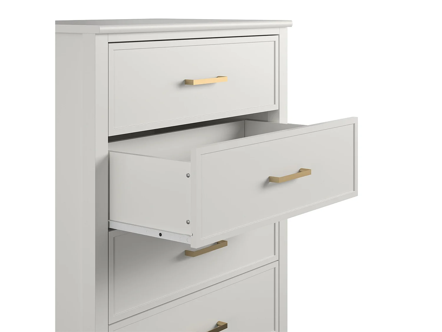 Comò con 4 cassetti in MDF bianco