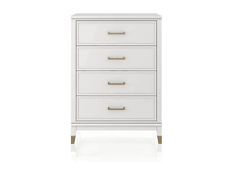 Westerleigh | Commode à 4 tiroirs en MDF blanc