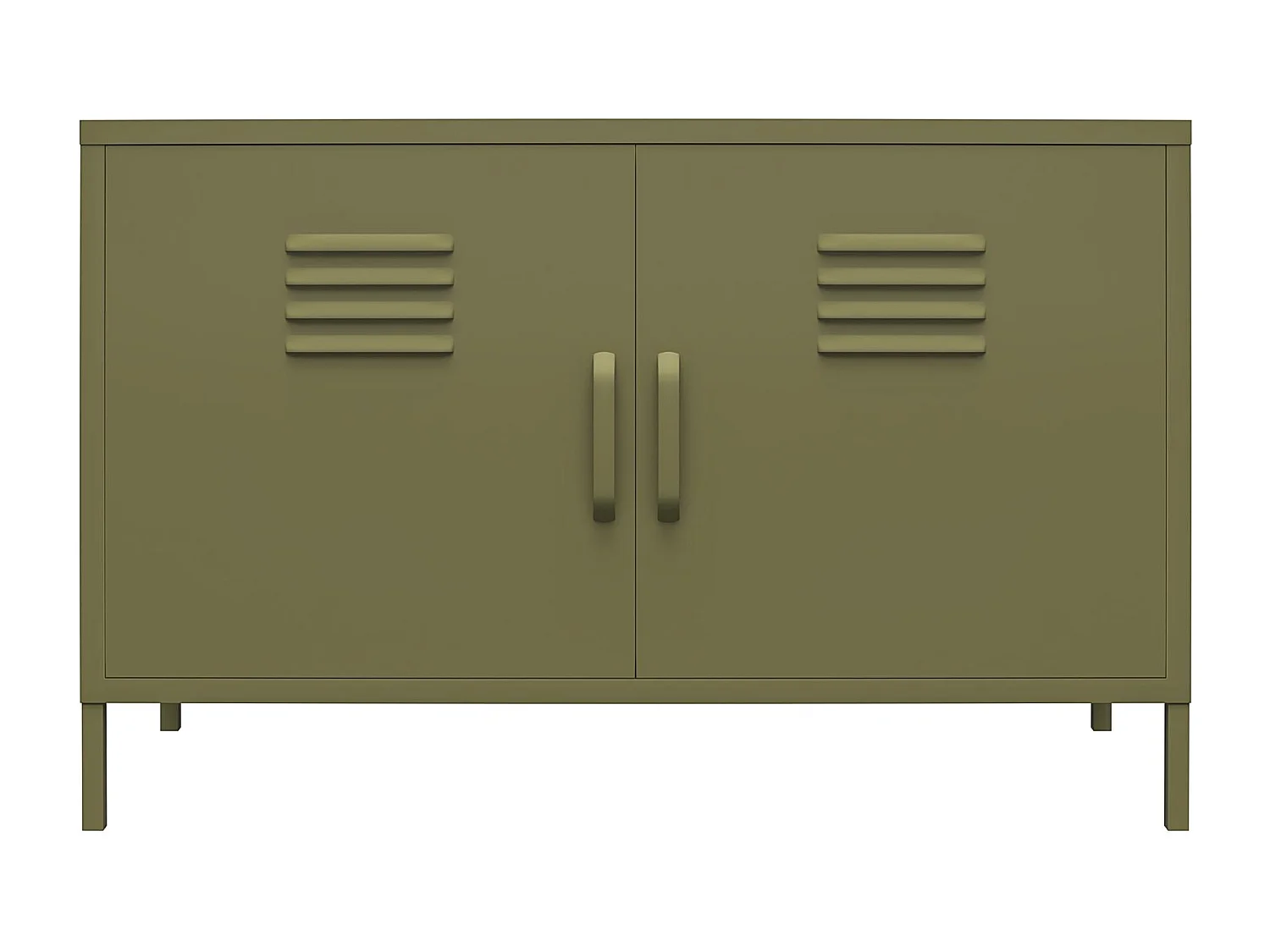 Bradford | Armoire 2 portes en métal vert olive
