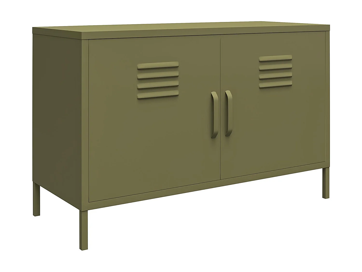 Bradford | Armoire 2 portes en métal vert olive
